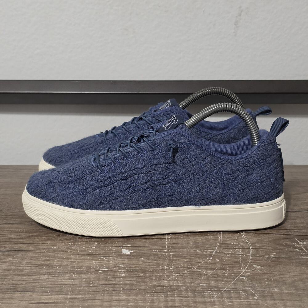 Woolloomooloo Cooma Women's Merino Wool Cable Knit Shoes Size 38 (8.5-9) Blue